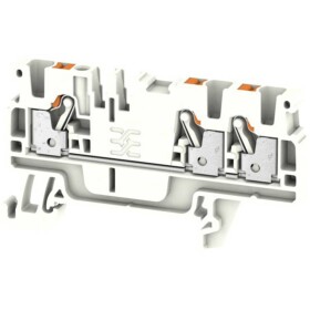 Weidmüller 1521890000 priechodná svorka 5.1 mm pružinová svorka biela 100 ks; 1521890000