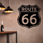 Veselá Stena Samolepka Route 66 Farba: modrá, Veľkosť: 100 x 100 cm