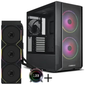 Lian Li LANCOOL 216 + HYDROSHIFT II LCD-C 360TL čierna / Bundle / PC skriňa E-ATX + AiO 360 mm / ARGB / LCD / Intel + AMD (GABU-800)