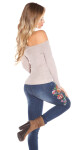 Sexy KouCla fine knit coldshoulder sweater Einheitsgroesse