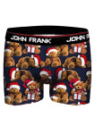 Pánske boxerky John Frank JFBD08 M Tm. modrá