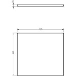 MEXEN/S - Rivel kúpeľňová skrinka pod umývadlo 50 cm s doskou, 2 zásuvky, reliéf, grafit mat 91A20-05047-2-BFFC66