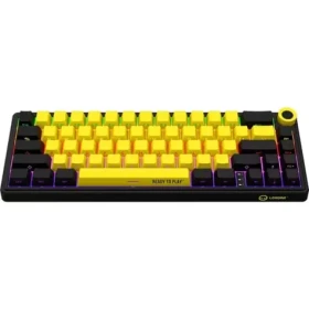 LORGAR KBP70MW (US) čierna/žltá / bezdrôtová herná klávesnica 65% / US / 2.4GHz / BT 5.0 / RGB (LRG-KBP70MW-YL-US)
