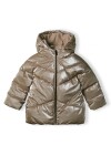 Dievčenský prešívaný kabát Puffa s kožušinovou podšívkou, Minoti, 16coat 20, hnedý - 158/164 | 13/14let