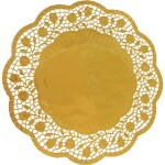 Dekoratívna krajka kruhová zlatá 32 cm 4 ks - Wimex - Wimex