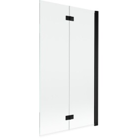 MEXEN - MIST vaňová zástena 100x150 cm 6mm 2-s, čierna, číra, pravá 8A9-100-002-70-00-P