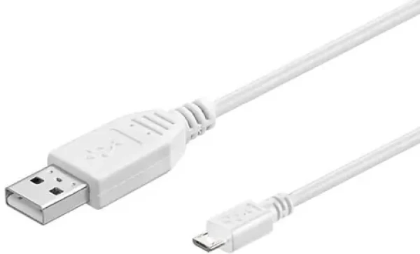 MicroConnect kábel USB2.0 A (M) - microUSB B (M) 5m biela / 480Mbit/s (USBABMICRO5W)