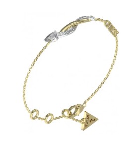 Guess Elegantný bicolor náramok so zirkónmi Twist JUBB05067JWYGRH 21 cm