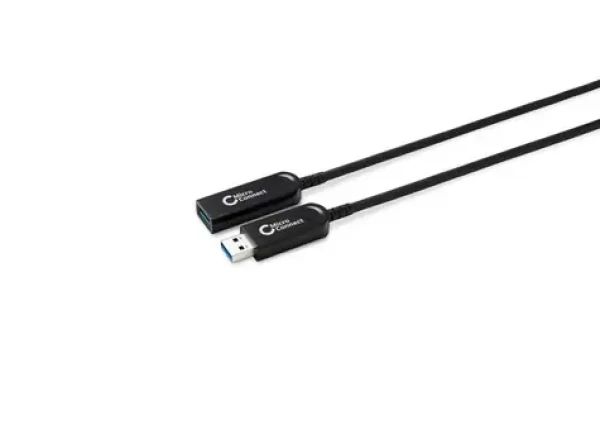 MicroConnect Premium Optic Fiber kábel USB3.0 A (M) - USB3.0 A (F) 20m čierna / 5000Mbit/s (USB3.0AAF20AOP)