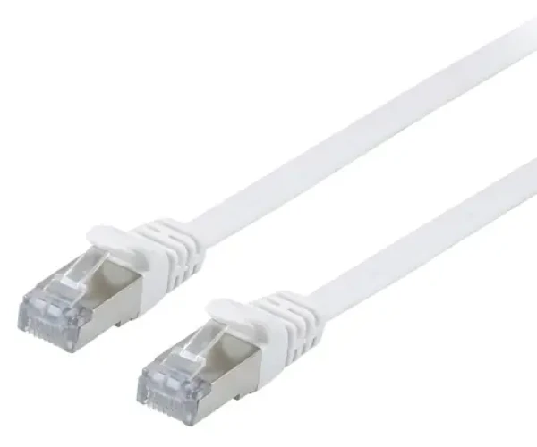 Equip biela / Patch kábel / Cat6a / U/FTP / plochý / 2 m (607611)