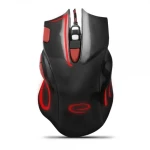 Esperanza EGM401KR Hawk čierno-červená / herná optická myš / 2400 DPI / USB / 7 tlačidiel + koliesko / LED / 1.5 m (EGM401KR)