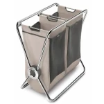 Simplehuman Skládací kôš na bielizeň dvojitý hnedá / oceľ + polyester (838810025094)