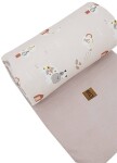 EKO Chránič do postieľky VELVET My farm Powder pink 360x35 cm