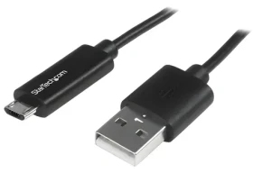 StarTech USB-A - Micro-USB s LED čierna / Nabíjací kábel / 1 m / 480 Mbit/s (USBAUBL1M)