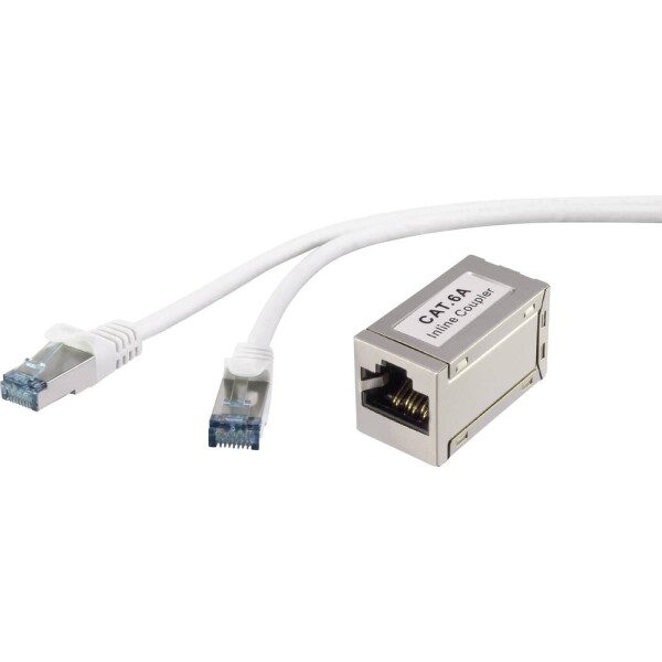 Renkforce RF-3829260 RJ45 sieťové káble, prepojovacie káble CAT 6A S/FTP 15.00 m sivá s ochranou, samozhášavý 1 ks; RF-3829260