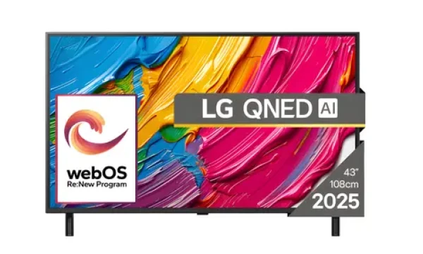 43" LG 43QNED80A3A čierna / Televízia / 4K UHD / QNED / HDMI / Wi-Fi / WebOS / 20W repro (43QNED80A3A)