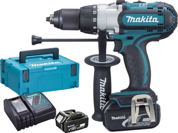 Makita DHP451RTJ / Aku vŕtačka s pištoľovým držadlom / Li-ion / 18V / 2x 5.0Ah (DHP451RTJ)