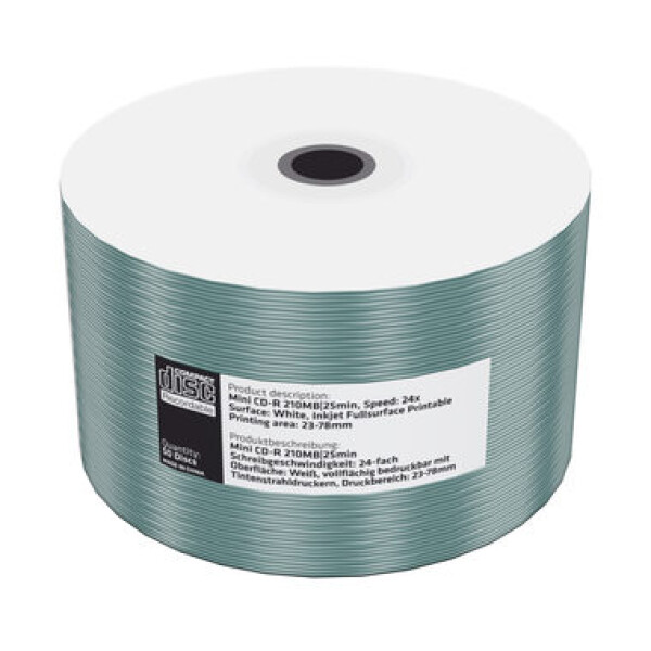 MediaRange CD-R 8cm 200MB 24x 50ks / Inkjet Printable (MR257)