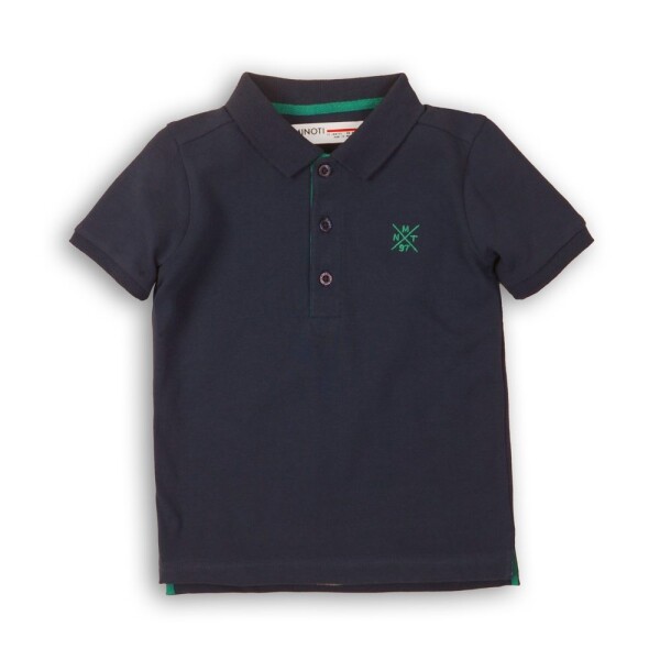 Tričko chlapčenské Polo s krátkym rukávom, Minoti, 1POLO 2, tmavo modrá - 74/80 | 9-12m