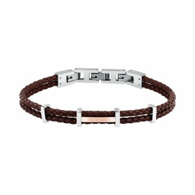 Trussardi Pánsky náramok z pletenej hnedej kože T-Leather TJAXZ12