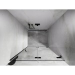 MEXEN/S - Lunar-F skladacie sprchové dvere pravé 75, transparent, čierna 836-075-000-70-00-P