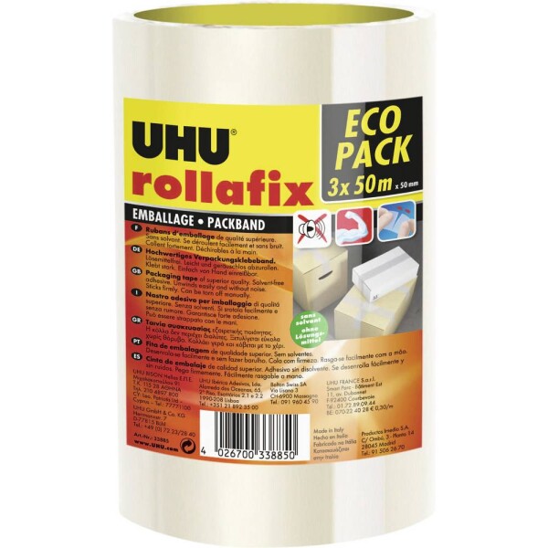 UHU Rollafix 33885 lepiaca páska priehľadná 3 ks; 33885