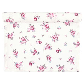 GREEN GATE Behúň na stôl Elba White 45 × 140 cm