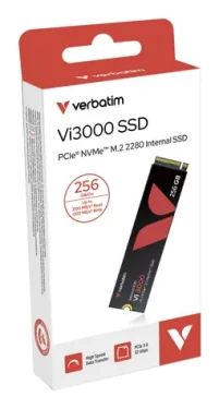 Verbatim Vi3000 256 GB / M.2 SSD / PCIe Gen3 x4 / RW: 3100/1300 MB/s / IOPS 100K/100K