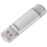 HAMA Flash Pen Laeta 64 GB strieborná / USB-C/USB-A 3.1 / 40 MB/s (124163)