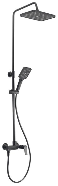 AQUALINE - FLERY sprchový/vaňový stĺp s pákovou batériou, otočným ramienkom, gun metal FY690GM