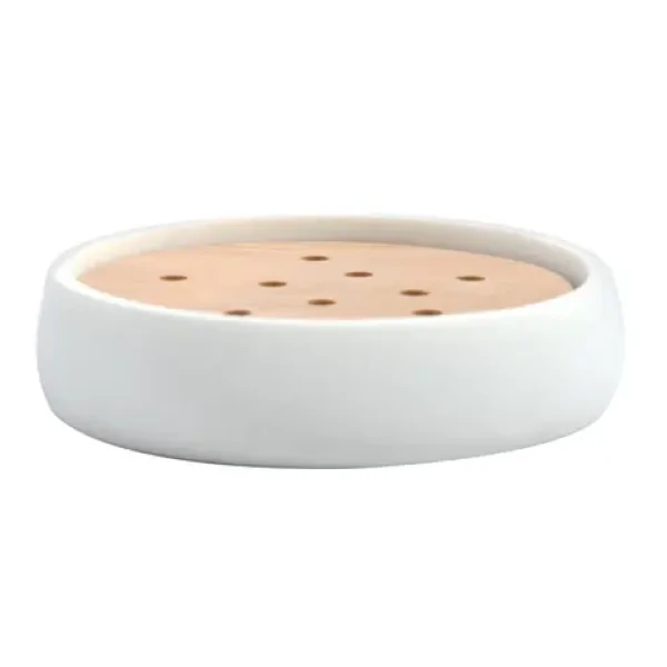 Spirella Sven mydlenka biela / polyresin / drevo (7610583214188)