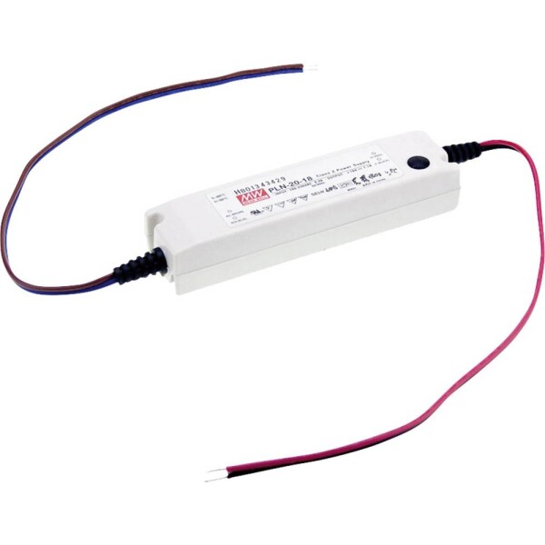 MEAN WELL PLN-20-48 LED driver, napájací zdroj pre LED konštantné napätie, konštantný prúd 20 W 0.42 A 36 - 48 V/DC PFC spínacie obvod, ochrana proti prepätiu,; PLN-20-48