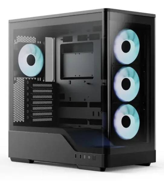 AeroCool P500A-BK-v1 čierna / Skriňa / Midi Tower / ATX / temperované sklo / ARGB / bez zdroja (ACCM-PN08143.11)