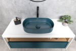 ISVEA - INFINITY OVAL keramické umývadlo na dosku, 55x36cm, matná zelena Petrol 10NF65055-2P