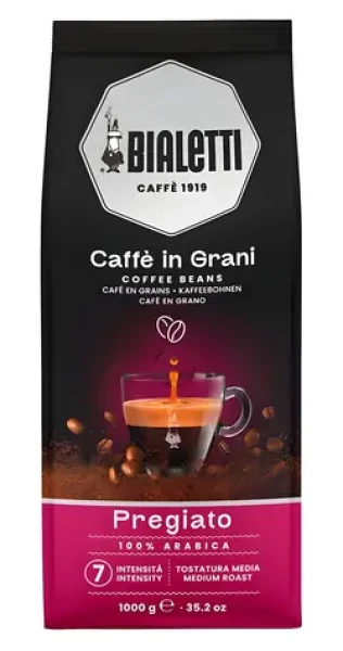 Bialetti Pregiato 1 kg / Zrnková káva / Espresso / Intenzita 7 / Stredné praženie (8006363076296)