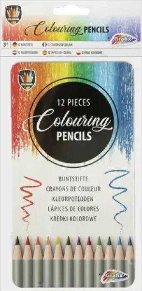 GRAFIX Pastelky v plechovej krabičke 12ks (158532)