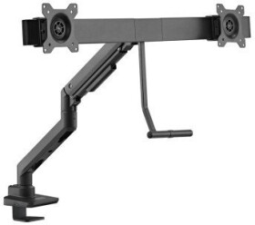 Goobay držiak do monitorów podwójny Office, Čierny