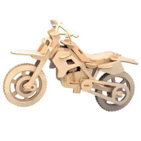Woodcraft Drevené 3D puzzle Motorka terénna