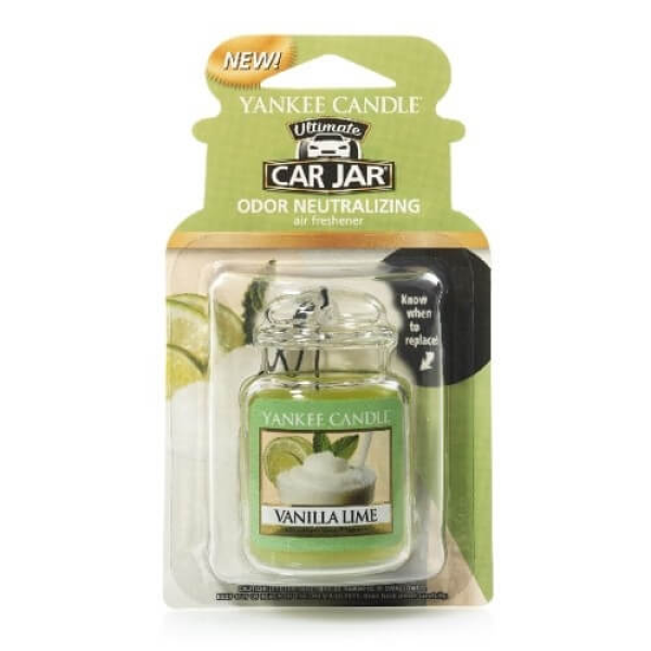 Yankee Candle Car Jar Vanilla Lime Vôňa do auta na zavesenie luxusné (5038580005639)