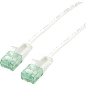 Roline recycled material 21.45.3467 RJ45 sieťové káble, prepojovacie káble CAT 6A U/UTP 5.00 m biela netienený, extrémne tenký, PVC plášť 1 ks; 21.45.3467