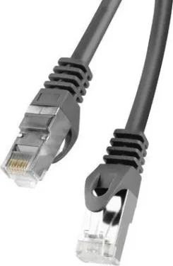 Lanberg PCF6-10CC-0100-BK čierna / Patch kábel / FTP / Cat6 / 1 m (PCF6-10CC-0100-BK)