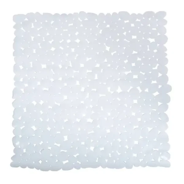 MSV GALETS protišmyková podložka do sprchy biela / PVC / 53 x 53 cm