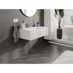 MEXEN/S - Rivel kúpeľňová skrinka 90 cm s umývadlom Vela, 1 šuplík, reliéf, biela mat 91A20-09023-1-BF01-W23M01