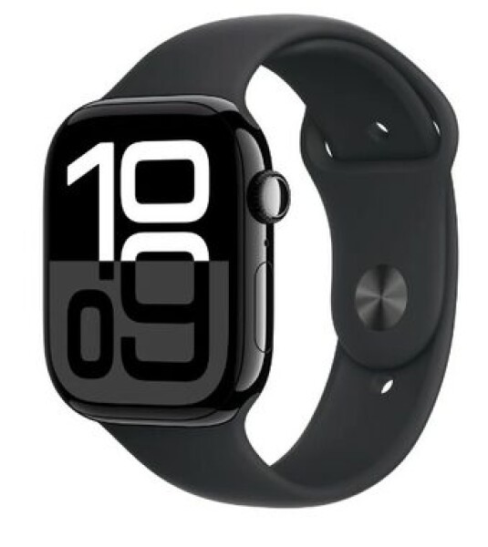 Apple Watch Series 10 GPS+Cellular 42mm Klavírno čierne hliníkové telo Čierny športový remienok (S/M)