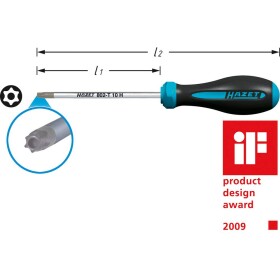 Hazet HAZET dielňa skrutkovač Torx Veľkosť skrutkovača TR 10 Dĺžka drieku: 80 mm; 802-T10H