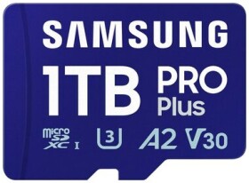 Samsung PRO PLUS 1TB + adaptér / micro SDXC / UHS-I U3 / Class 10 / R: 180Mbps / W: 130Mbps (MB-MD1T0SA/EU)