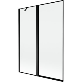 MEXEN - MIST vaňová zástena 130x150 cm 6mm f+s, čierna, okraj, ľavá 8A9-130-011-70-70-L