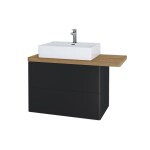 Mereo Siena, kúpeľňová skrinka 80 cm, čierna mat CN441S