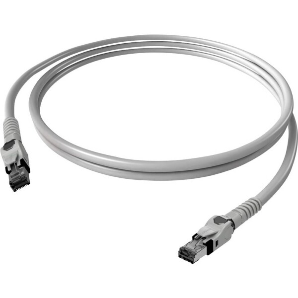 Easylan CP1OAMSMS0075 RJ45 sieťové káble, prepojovacie káble CAT 6A S/FTP 7.50 m sivá dvojžilový tienený, bez halogénov, samozhášavý 1 ks; CP1OAMSMS0075