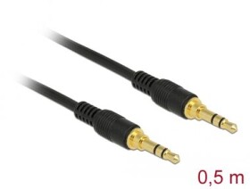 Delock Kábel Stereo Jack 3.5 mm 3 pin (M) - Jack 3.5 mm 3 pin (M) 0.5 m čierna (85545)